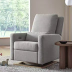 Fauteuil inclinable et planeur électronique Babyletto Sigi avec port USB | Base en bois clair