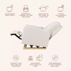 Fauteuil inclinable et planeur électronique Babyletto Sigi avec port USB | Base en bois clair