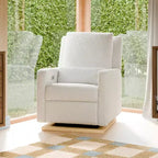 Fauteuil inclinable et planeur électronique Babyletto Sigi avec port USB | Base en bois clair