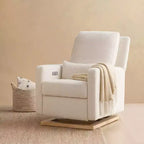 Fauteuil inclinable et planeur électronique Babyletto Sigi avec port USB | Base en bois clair