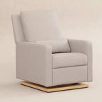 Fauteuil inclinable et planeur électronique Babyletto Sigi avec port USB | Base en bois clair