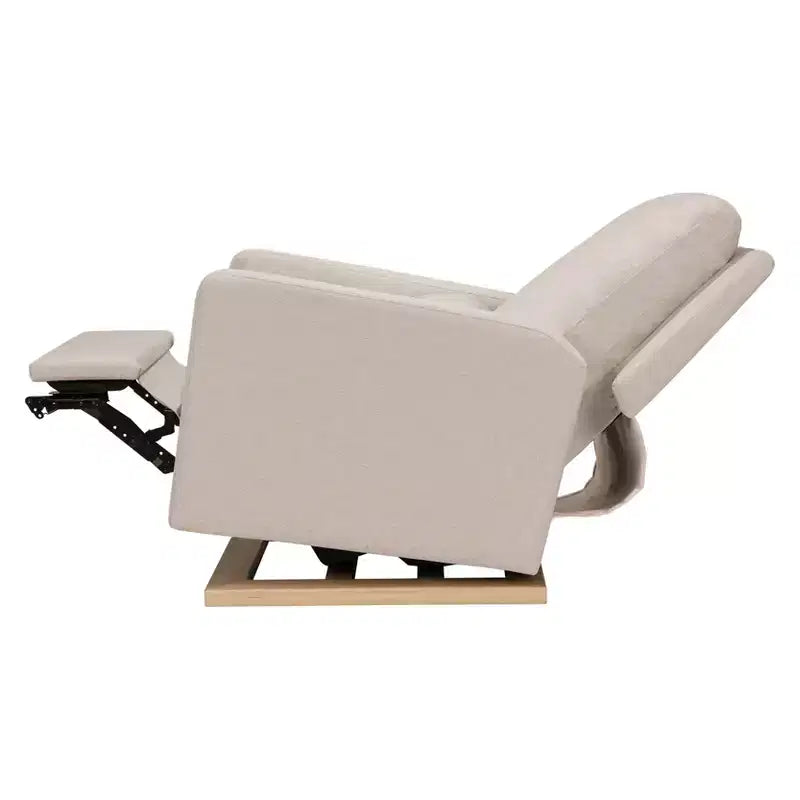 Fauteuil inclinable et planeur électronique Babyletto Sigi avec port USB | Base en bois clair