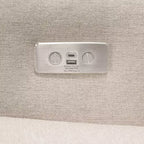 Fauteuil inclinable et planeur électronique Babyletto Sigi avec port USB | Base en bois clair