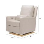 Fauteuil inclinable et planeur électronique Babyletto Sigi avec port USB | Base en bois clair