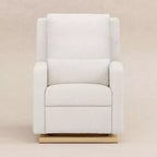 Fauteuil inclinable et planeur électronique Babyletto Sigi avec port USB | Base en bois clair