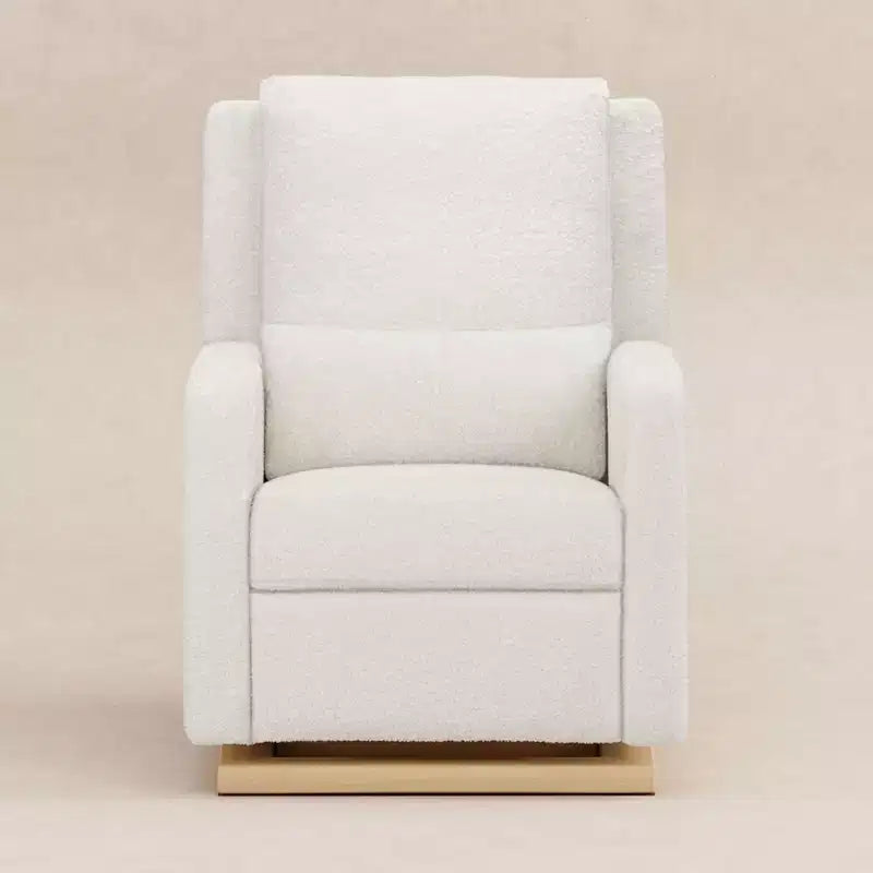 Fauteuil inclinable et planeur électronique Babyletto Sigi avec port USB | Base en bois clair