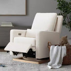Fauteuil inclinable et planeur électronique Babyletto Sigi avec port USB | Base en bois clair