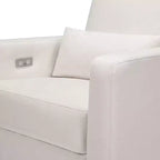 Fauteuil inclinable et planeur électronique Babyletto Sigi avec port USB | Base en bois clair