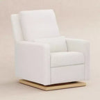 Fauteuil inclinable et planeur électronique Babyletto Sigi avec port USB | Base en bois clair