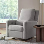 Fauteuil inclinable et planeur électronique Babyletto Sigi avec port USB | Base en bois clair