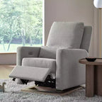 Fauteuil inclinable et planeur électronique Babyletto Sigi avec port USB | Base en bois clair