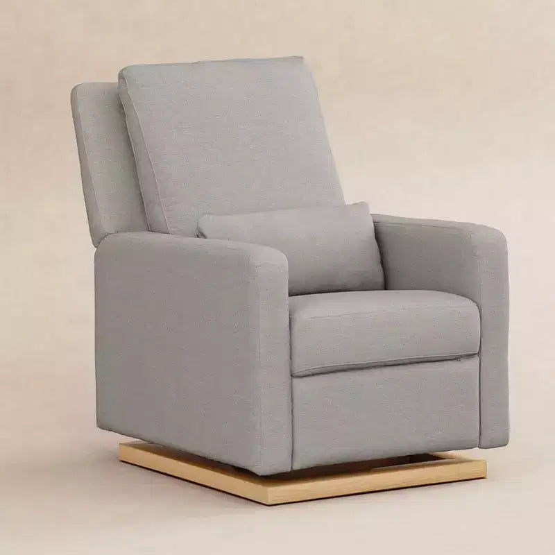 Fauteuil inclinable et planeur électronique Babyletto Sigi avec port USB | Base en bois clair