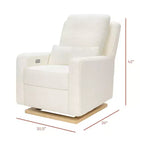 Fauteuil inclinable et planeur électronique Babyletto Sigi avec port USB | Base en bois clair
