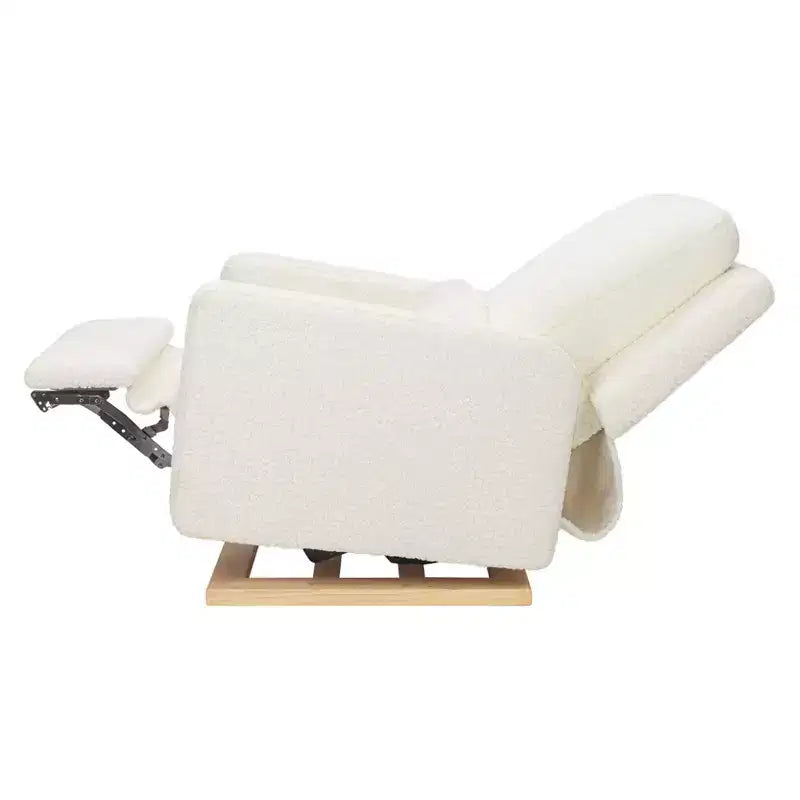 Fauteuil inclinable et planeur électronique Babyletto Sigi avec port USB | Base en bois clair