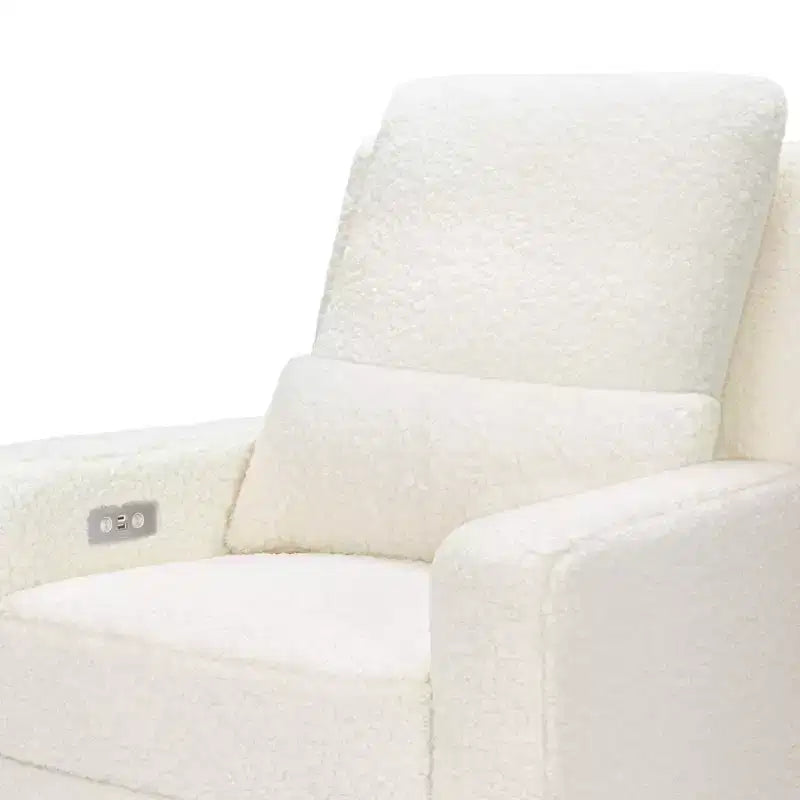 Fauteuil inclinable et planeur électronique Babyletto Sigi avec port USB | Base en bois clair