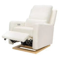 Fauteuil inclinable et planeur électronique Babyletto Sigi avec port USB | Base en bois clair