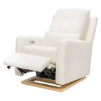 Fauteuil inclinable et planeur électronique Babyletto Sigi avec port USB | Base en bois clair