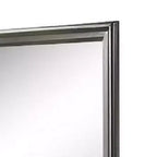 Specchio da comò Royal Hampton, grigio scuro, cornice quadrata in legno massello da 38 pollici
