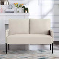 MAYEERTY 46 Inch Modern Loveseat Powder-Coated Metal Frame, Detachable Cushions, Anti-Scratch Legs