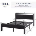 Struttura letto a piattaforma con testiera e pediera, contenitore sottostante, nessun box spring necessario, 12 doghe in metallo, silenzioso