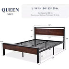 Struttura letto a piattaforma con testiera e pediera, contenitore sottostante, nessun box spring necessario, 12 doghe in metallo, silenzioso