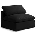 Meridian Furniture,Plush Velvet Standard Comfort Modular Armless Chair