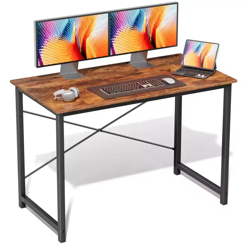 JIONJOY 47 Bureau Informatique - Table d'Écriture pour Bureau à Domicile Renforcée en X, Style Moderne Simple