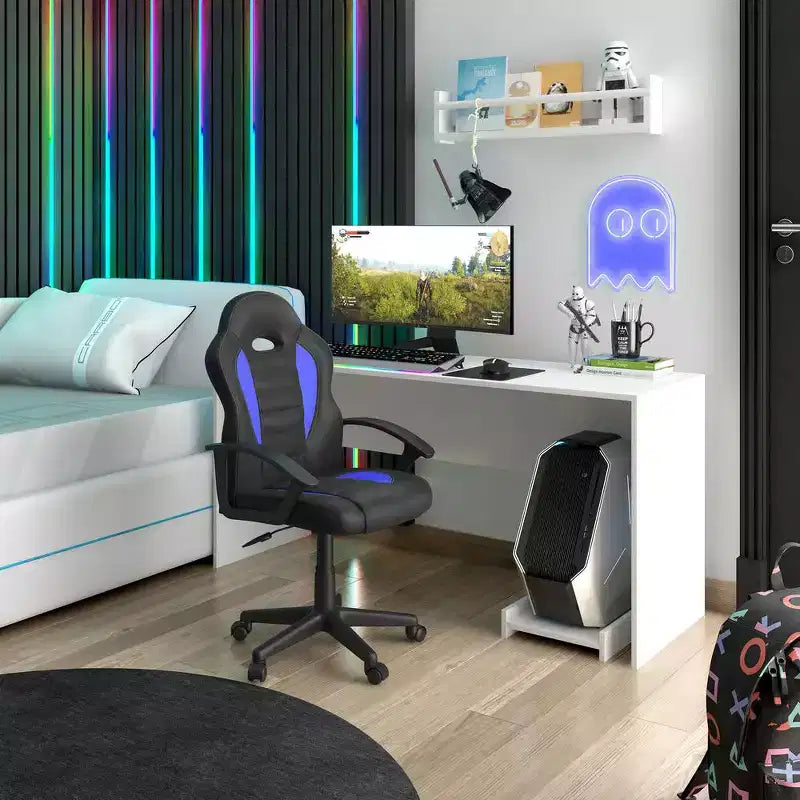 Chaise de jeu et de bureau pour enfant Techni Mobili Racer avec roulettes
