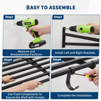 Scaffalatura da parete per garage, confezione da 2 pezzi da 60x120 cm, include ganci, sistema di organizzazione per garage, scaffale di stoccaggio, mensole sospese, capacità di carico 90 kg