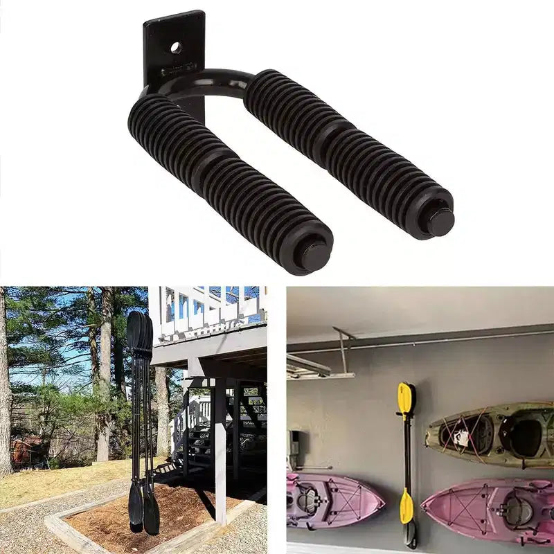 Rastrelliera porta pagaie a 4 posti, supporto per remi in metallo da garage con impugnatura antigraffio, ganci da appendere a parete per pagaie da kayak, SUP, canoa