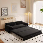 MAYEERTY Divano Letto Matrimoniale Queen da 66 Pollici, Divano Letto Convertibile 3-in-1 con Contenitore Laterale, Letto Multifunzionale in Velluto a Due Posti per Soggiorno Camera da Letto