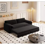 MAYEERTY Divano Letto Matrimoniale Queen da 66 Pollici, Divano Letto Convertibile 3-in-1 con Contenitore Laterale, Letto Multifunzionale in Velluto a Due Posti per Soggiorno Camera da Letto