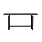 Consolle minimalista con contenitore, Tavolino da ingresso in legno con ripiano aperto, Tavolino da corridoio stile rustico