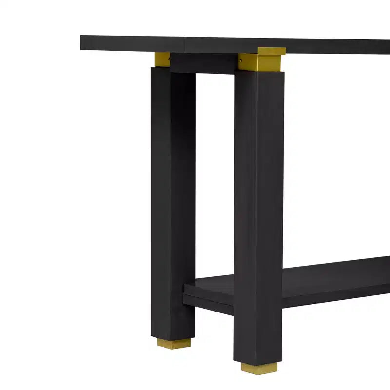 Consolle minimalista con contenitore, Tavolino da ingresso in legno con ripiano aperto, Tavolino da corridoio stile rustico