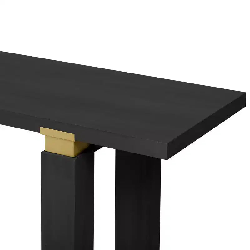 Consolle minimalista con contenitore, Tavolino da ingresso in legno con ripiano aperto, Tavolino da corridoio stile rustico
