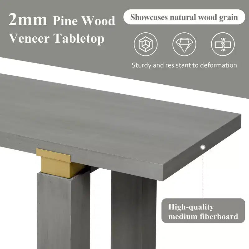 Consolle minimalista con contenitore, Tavolino da ingresso in legno con ripiano aperto, Tavolino da corridoio stile rustico