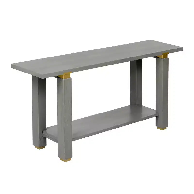 Consolle minimalista con contenitore, Tavolino da ingresso in legno con ripiano aperto, Tavolino da corridoio stile rustico
