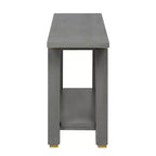 Consolle minimalista con contenitore, Tavolino da ingresso in legno con ripiano aperto, Tavolino da corridoio stile rustico