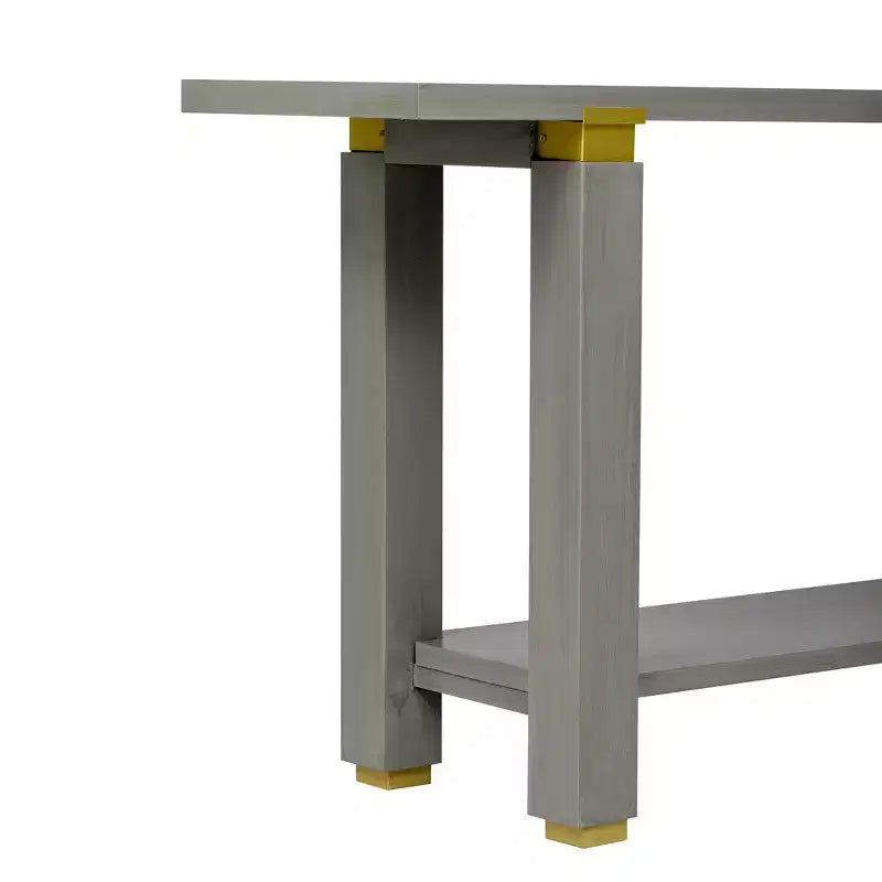 Consolle minimalista con contenitore, Tavolino da ingresso in legno con ripiano aperto, Tavolino da corridoio stile rustico