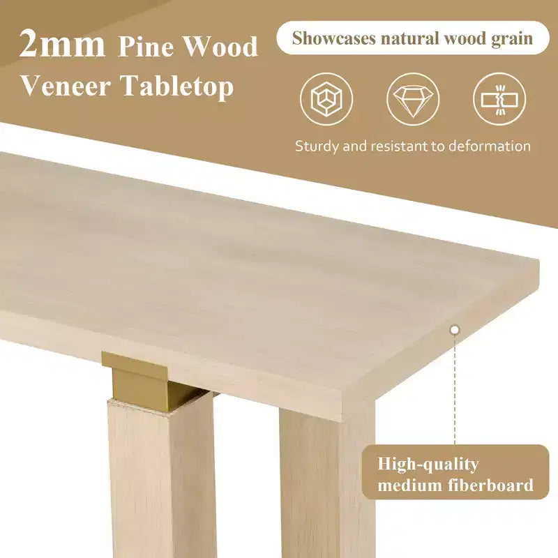 Consolle minimalista con contenitore, Tavolino da ingresso in legno con ripiano aperto, Tavolino da corridoio stile rustico