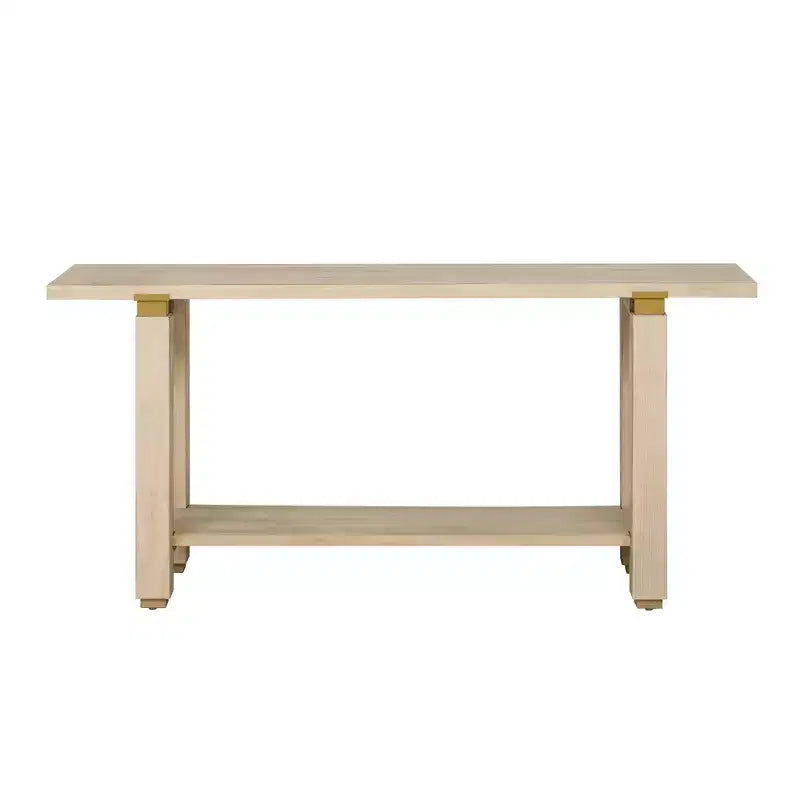 Consolle minimalista con contenitore, Tavolino da ingresso in legno con ripiano aperto, Tavolino da corridoio stile rustico