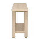 Consolle minimalista con contenitore, Tavolino da ingresso in legno con ripiano aperto, Tavolino da corridoio stile rustico