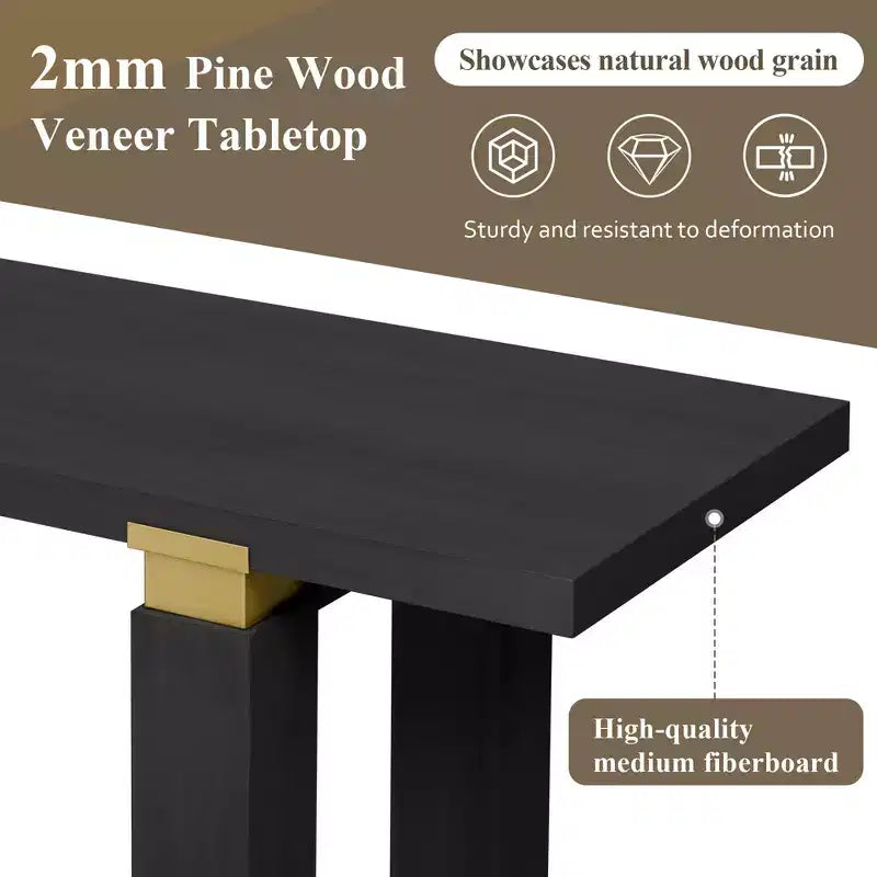 Consolle minimalista con contenitore, Tavolino da ingresso in legno con ripiano aperto, Tavolino da corridoio stile rustico