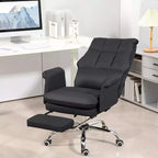 Sedia da ufficio direzionale in pelle PU, sedia da scrivania ergonomica e reclinabile con poggiapiedi