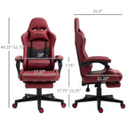 Sedia da gaming da corsa in pelle PU Diamond, sedia da ufficio da gamer con schienale alto girevole reclinabile con poggiapiedi, supporto lombare, altezza regolabile