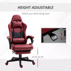Sedia da gaming da corsa in pelle PU Diamond, sedia da ufficio da gamer con schienale alto girevole reclinabile con poggiapiedi, supporto lombare, altezza regolabile