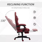 Sedia da gaming da corsa in pelle PU Diamond, sedia da ufficio da gamer con schienale alto girevole reclinabile con poggiapiedi, supporto lombare, altezza regolabile