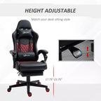 Sedia da gaming da corsa in pelle PU Diamond, sedia da ufficio da gamer con schienale alto girevole reclinabile con poggiapiedi, supporto lombare, altezza regolabile
