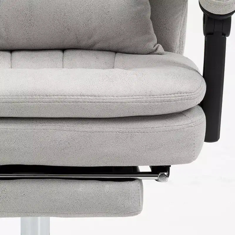 Poltrona direzionale con massaggio a vibrazione, Sedia da scrivania girevole in microfibra, Sedia da computer reclinabile riscaldata con cuscino di supporto lombare, Poggiapiedi