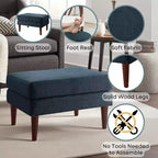 HomeStock Marlow Ottoman di Metà Secolo